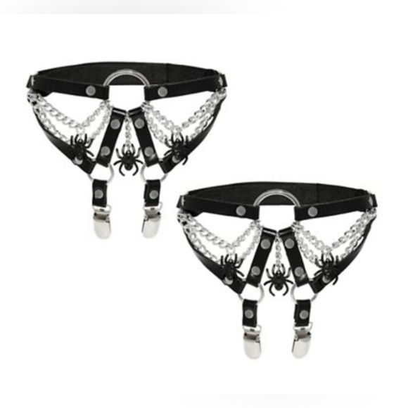 Spider and Chains Garter Belts - Picture 1 of 2